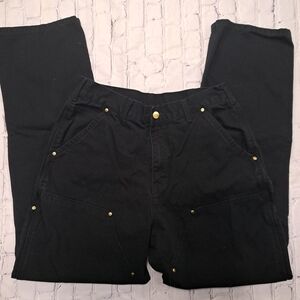 Vintage Carhartt Men's Firm Duck Double-Front Work Dungarees (model B01) in bl